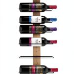 Sorbus Mahogany Wall Mounted Wine Rack 9 Bottle Storage-0