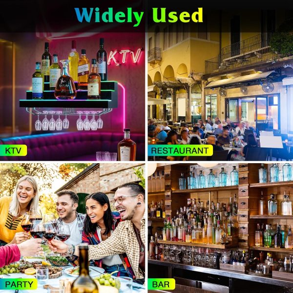 Wall Mounted Wine Racks ClarityCraze Acrylic LED Display-6
