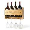 Personalization Lab Engraved Wine Rack Wooden Wall Mounted-3