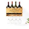Personalization Lab Engraved Wine Rack Wooden Wall Mounted-6