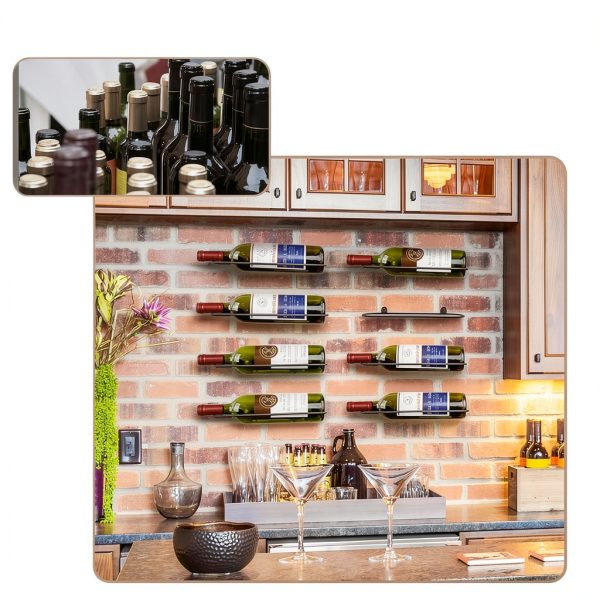 AQAREA Wall Mounted Wine Rack Modern Design Space Saving-2