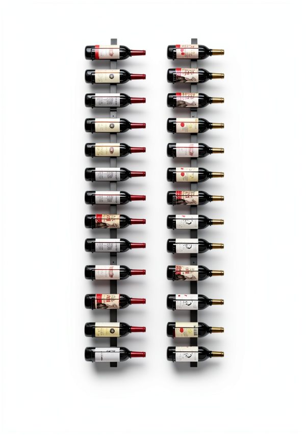 X-cosrack Wall Mounted Wine Rack Black 12 Bottle Metal-6