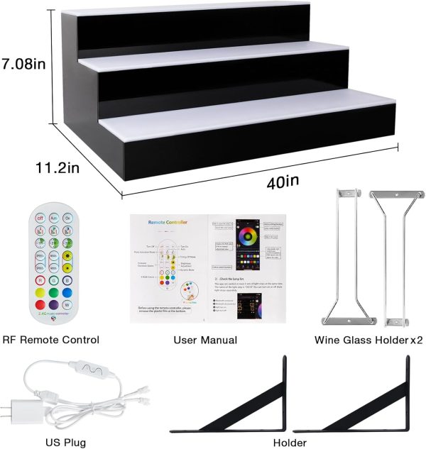 Wall Mounted Wine Racks ClarityCraze Acrylic LED Display-1