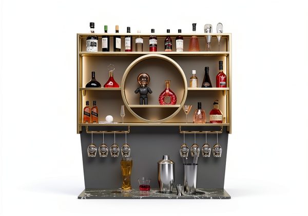 Qxgylz Wall Mounted Wine Rack Black Modern Metal Design-4