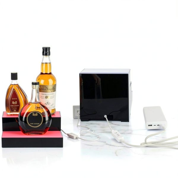 ClarityCraze Acrylic LED Liquor Shelf Modern Bar Display-4