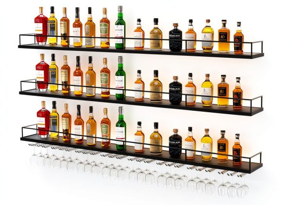Dawselod Wall Mounted Wine Rack Modern Iron Storage-1