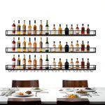 Dawselod Wall Mounted Wine Rack Modern Iron Storage-0