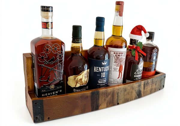 RELODECOR Wall Mounted Wine Rack Barrel Design Rustic Style-0