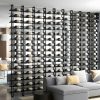 Wall Mounted Wine Rack RAJYQODIS Metal Modern Black Storage-4