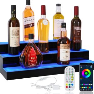 ClarityCraze Acrylic LED Liquor Shelf Modern Bar Display-0