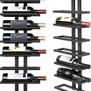Hoctieon Wall Mounted Wine Rack Metal Industrial Design-0