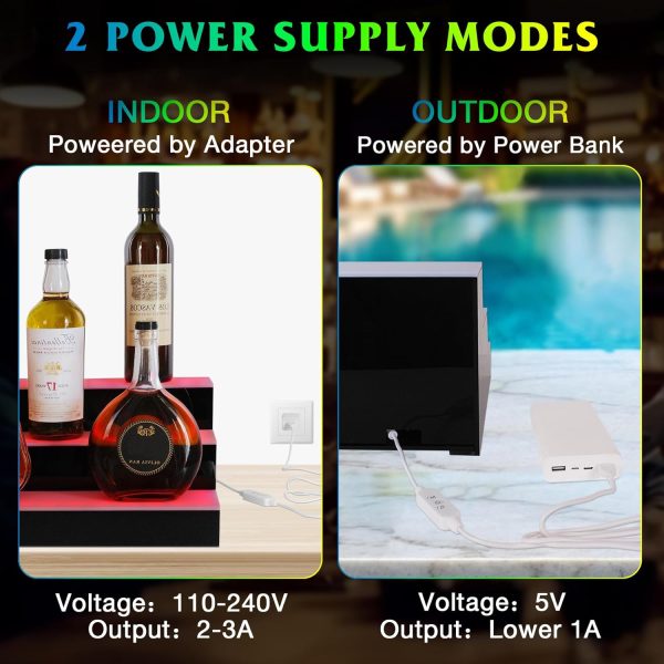 ClarityCraze LED Liquor Shelf Acrylic Modern Home Bar-4