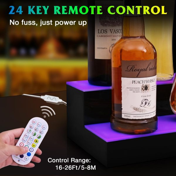 ClarityCraze LED Liquor Shelf Acrylic Modern Home Bar-3