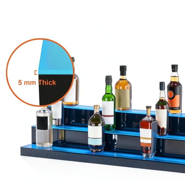 VEVOR Acrylic LED Bar Shelf App Control Modern Design-5