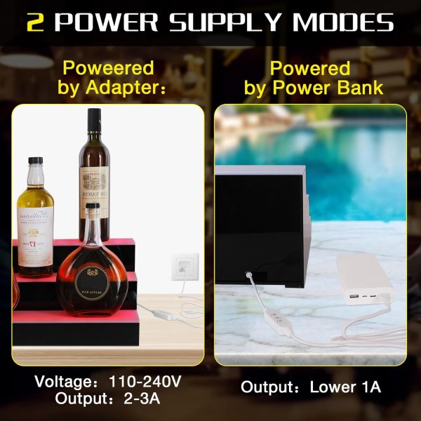 ClarityCraze Acrylic LED Liquor Shelf Modern Bar Display-4
