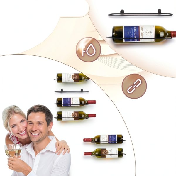 AQAREA Wall Mounted Wine Rack Modern Design Space Saving-4