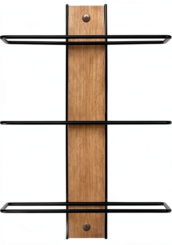 Sorbus Mahogany Wall Mounted Wine Rack 9 Bottle Storage-6