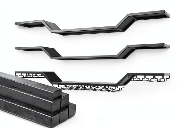 TAUODUYY Wall Mounted Wine Rack Wave Design Iron Material-6