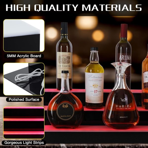 ClarityCraze Acrylic LED Liquor Shelf Modern Bar Display-5
