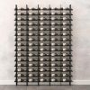 Wall Mounted Wine Rack RAJYQODIS Metal Modern Black Storage-2