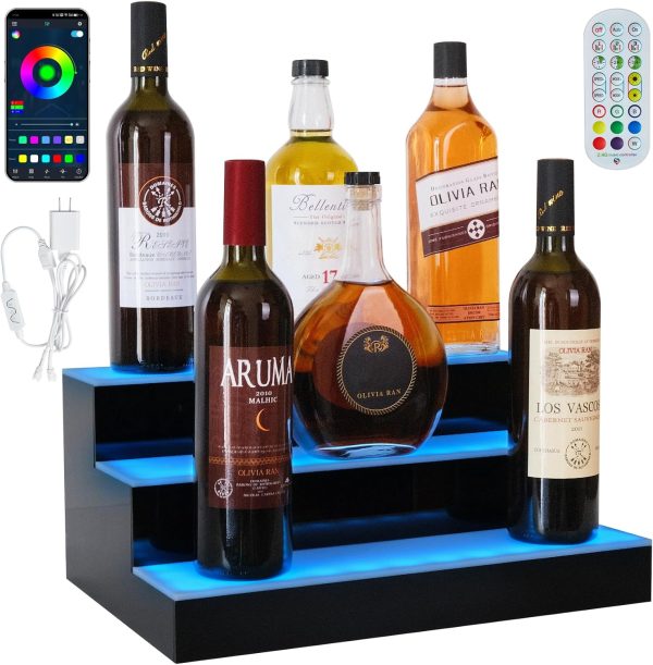 ClarityCraze Acrylic LED Liquor Shelf Modern Home Bar-0