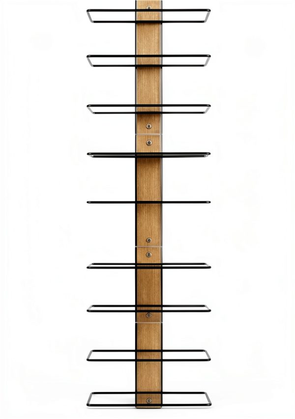Sorbus Mahogany Wall Mounted Wine Rack 9 Bottle Storage-7