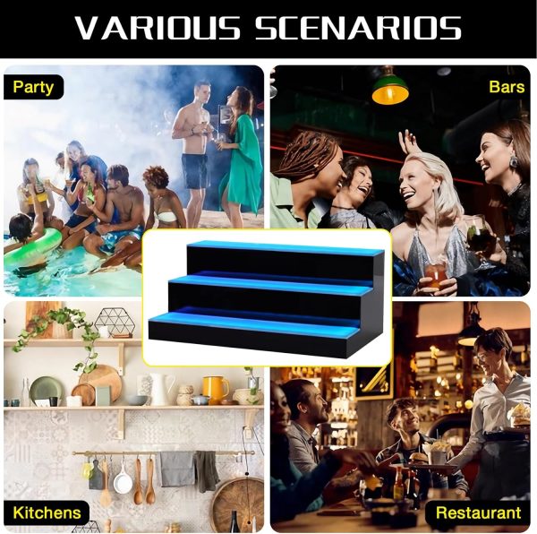 ClarityCraze Acrylic LED Liquor Shelf Modern Home Bar-6