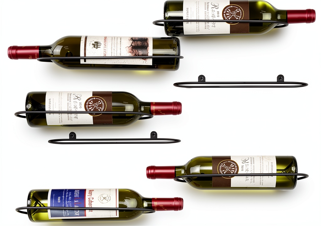 AQAREA wall mounted wine rack installed in a modern kitchen