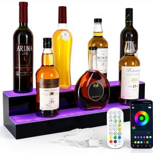 ClarityCraze LED Liquor Shelf Acrylic Modern Bar Display-0