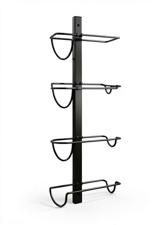 X-cosrack Wall Mounted Wine Rack Black 12 Bottle Metal-1