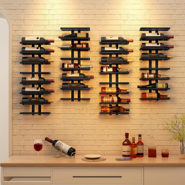 Hoctieon Wall Mounted Wine Rack Metal Industrial Design-1