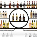 Qxgylz Wall Mounted Wine Rack Black Modern Metal Design-0