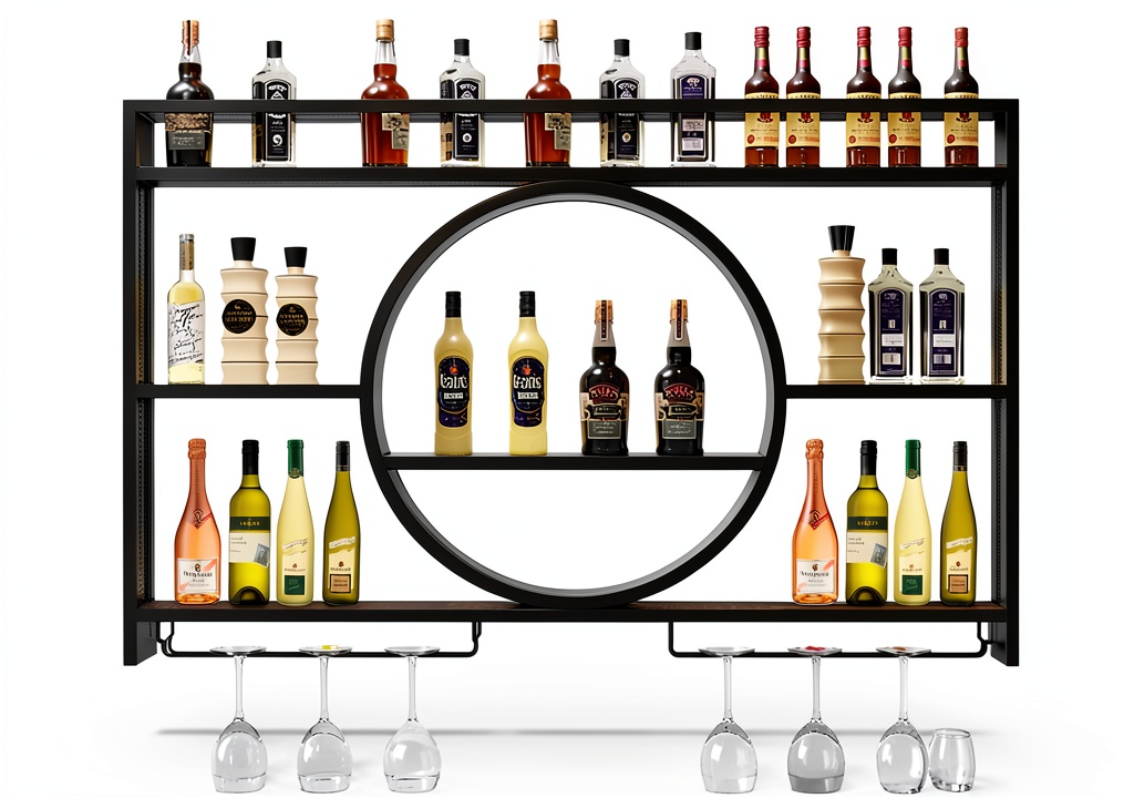 Qxgylz wall mounted wine rack installed in a modern kitchen