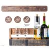 RELODECOR Wall Mounted Wine Rack Barrel Design Rustic Style-3