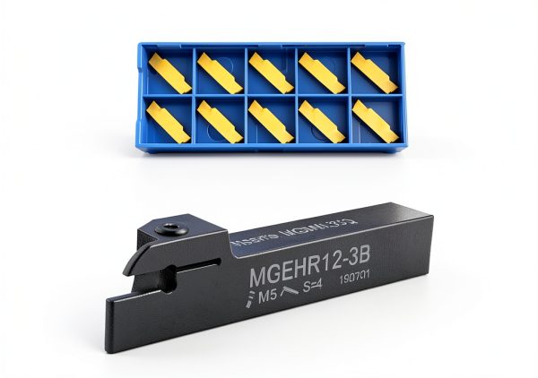 Accusize Tools 3/4" x 3/4" Cut-Off Holder with TiN Carbide Inserts-0