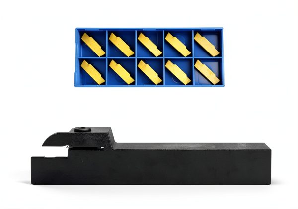 Accusize Tools 3/4" x 3/4" Cut-Off Holder with TiN Carbide Inserts-1