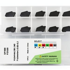 GTN 3 CNC Grooving Carbide Inserts by Feyzor – SP300 PVD Black 10pcs-0