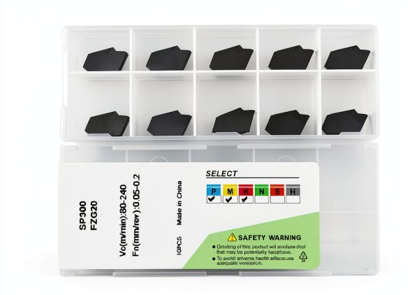 GTN 3 CNC Grooving Carbide Inserts by Feyzor – SP300 PVD Black 10pcs-0
