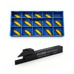 Accusize 3/8" x 3/8" Cut-Off Holder with 10 Carbide Inserts-0