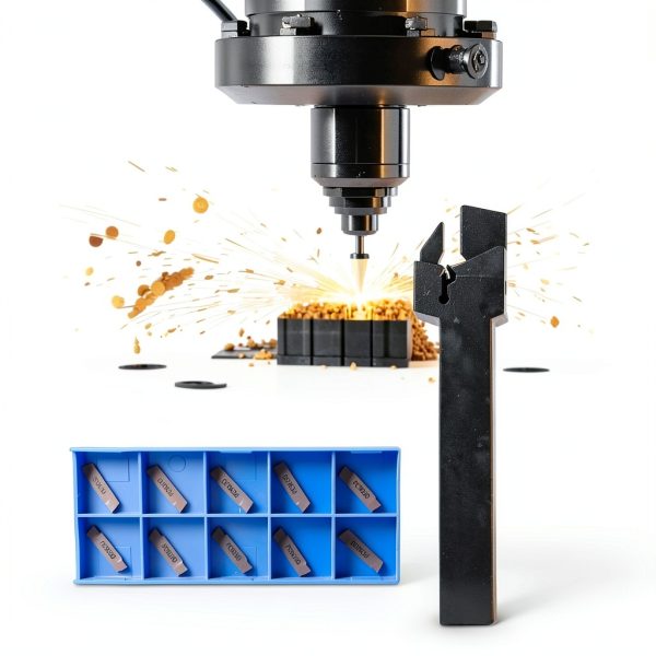 UrbanHui 12pcs Lathe Grooving Tool Holder Kit with Carbide Inserts-8
