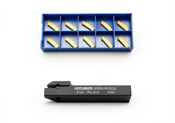 Accusize 1/2" x 1/2" Cut-Off Holder TiN Carbide Inserts - MGEHR08-2-1