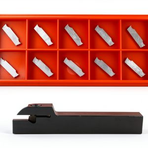 Accusize Tools 1/2" x 1/2" Cut-Off Holder + Carbide Inserts Aluminum-0