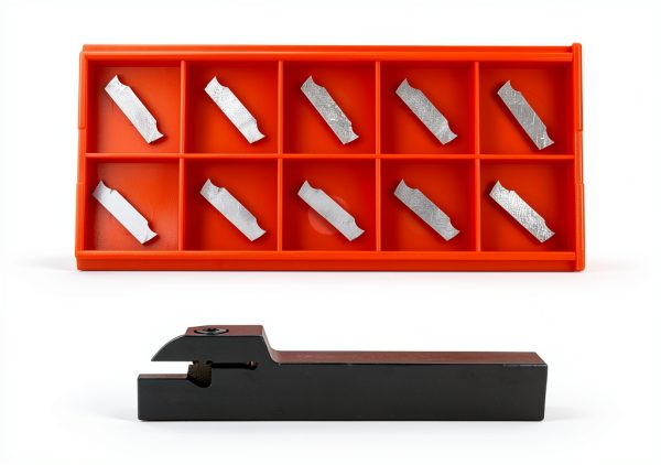 Accusize Tools 1/2" x 1/2" Cut-Off Holder + Carbide Inserts Aluminum-0