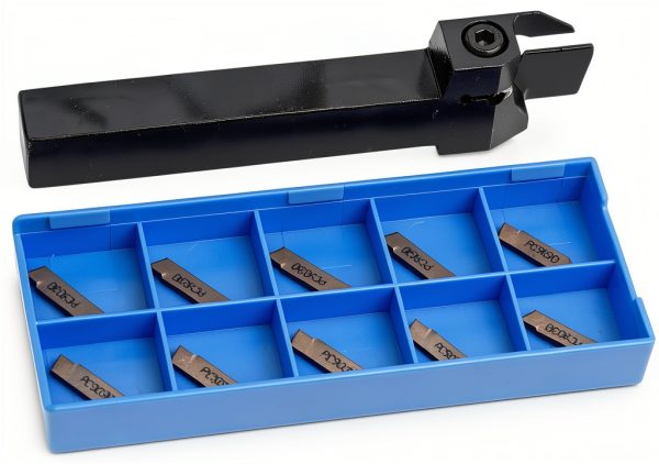 UrbanHui 12pcs Lathe Grooving Tool Holder Kit with Carbide Inserts-2